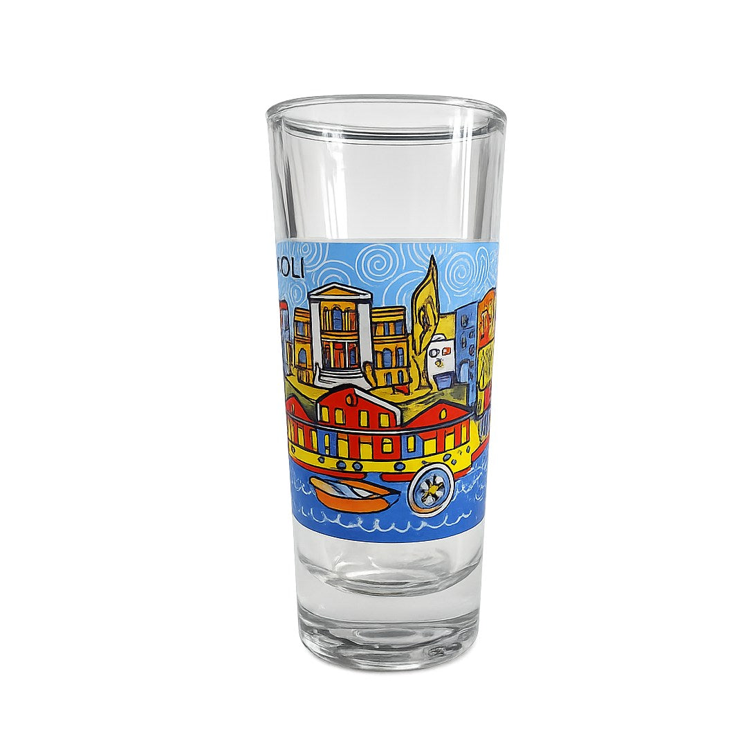 Alexandroupoli Ouzo Glass - Greek Souvenir Highball Ouzo & Tsipouro Glass