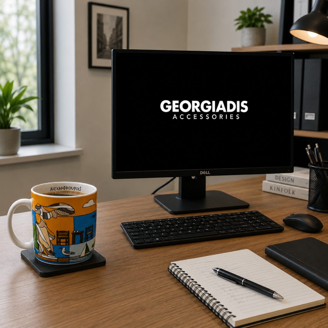 Alexandroupoli souvenir ceramic mug in a lifestyle setting - Κεραμική κούπα Αλεξανδρούπολη σε φυσικό χώρο