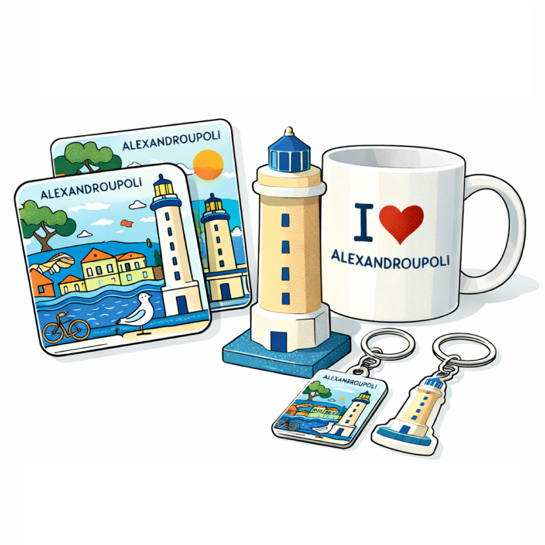 Alexandroupoli souvenirs collection inspired by the famous Alexandroupoli lighthouse Greece