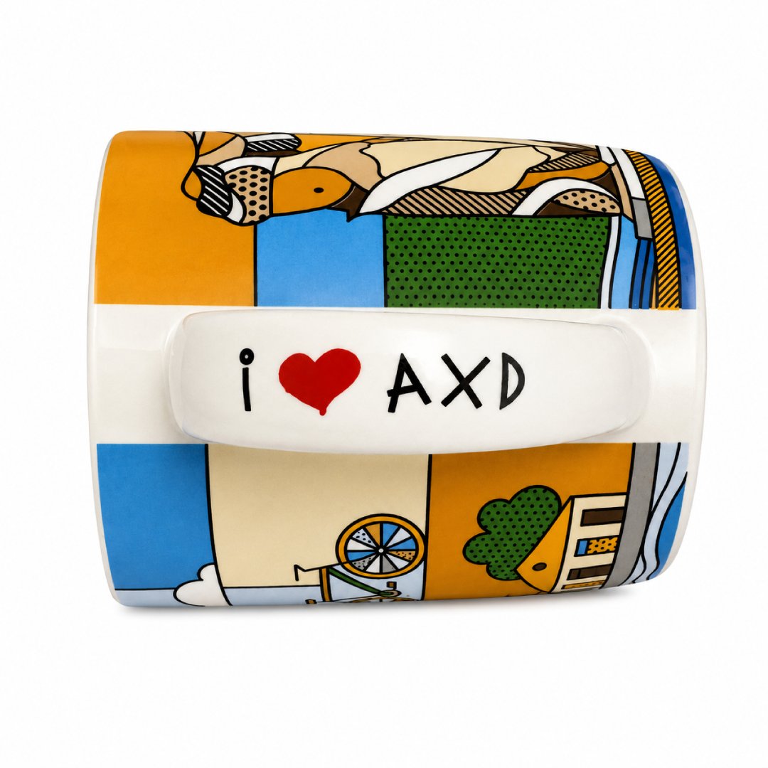 Alexandroupoli 360 print ceramic mug back view on white background - Κεραμική κούπα Αλεξανδρούπολη 360 τύπωμα από άλλη γωνία σε λευκό φόντο