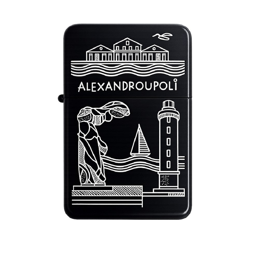 Alexandroupoli Lighthouse and Nike of Samothrace refillable gas lighter - Επαναγεμιζόμενος αναπτήρας Φάρος Αλεξανδρούπολης και Νίκη Σαμοθράκης